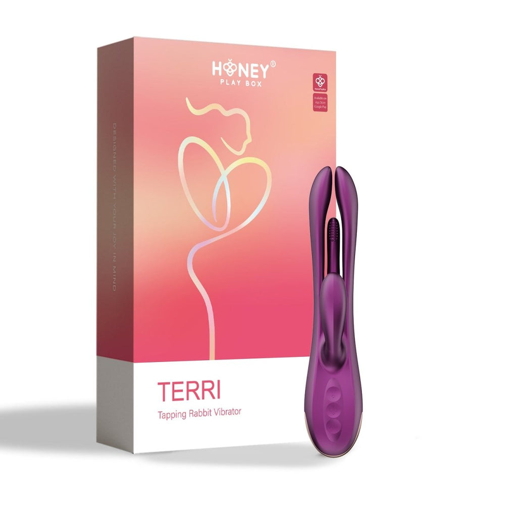 Terri - App Controlled Tapping Rabbit Vibrator - Purple - TruLuv Novelties