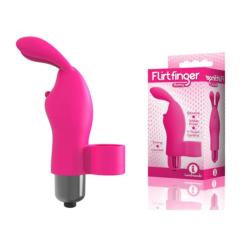 The 9's Flirt Finger Bunny Finger Vibrator Pink - TruLuv Novelties
