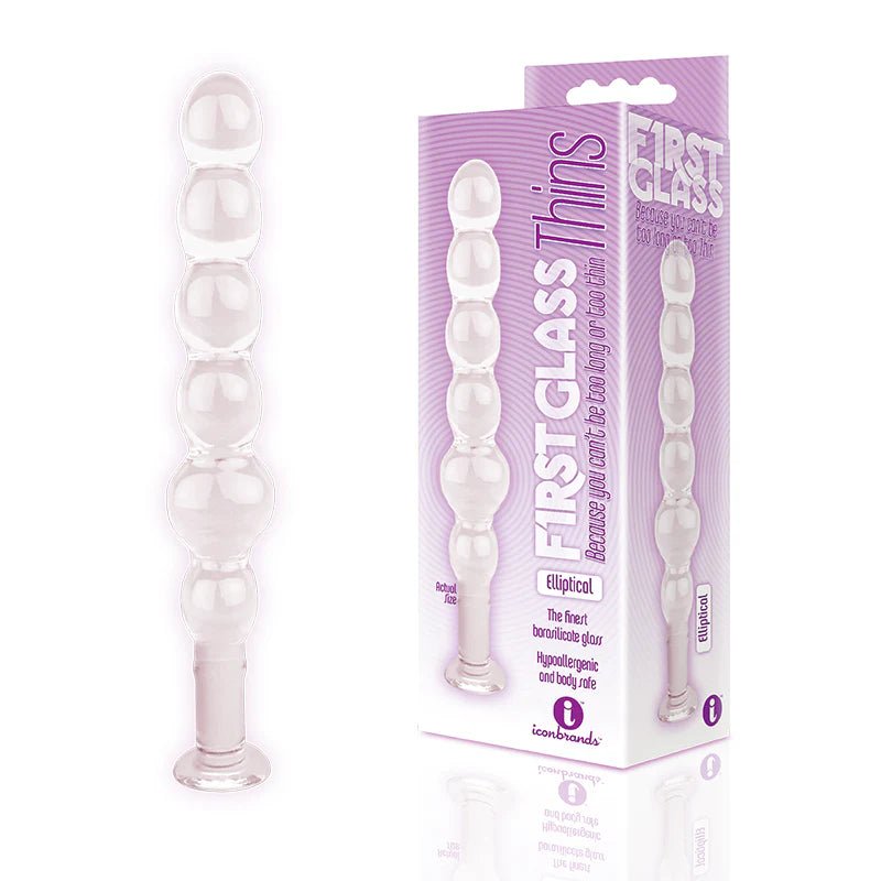 The 9's Glass Thins Elliptical Glass Plug - TruLuv Novelties