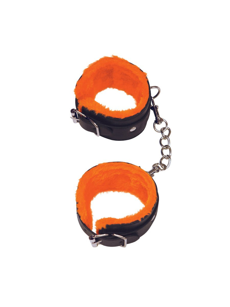 The 9's Orange Is the New Black Love Cuffs Wrist - Black - TruLuv Novelties