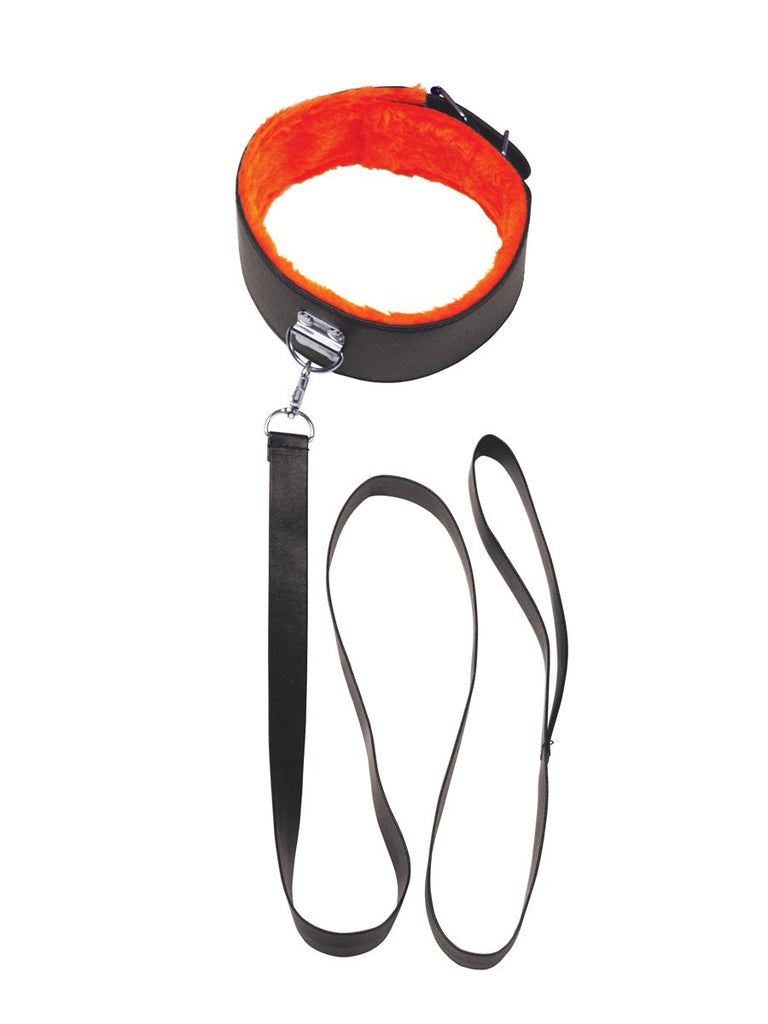 The 9's Orange Is the New Black Short Leash - Black - TruLuv Novelties