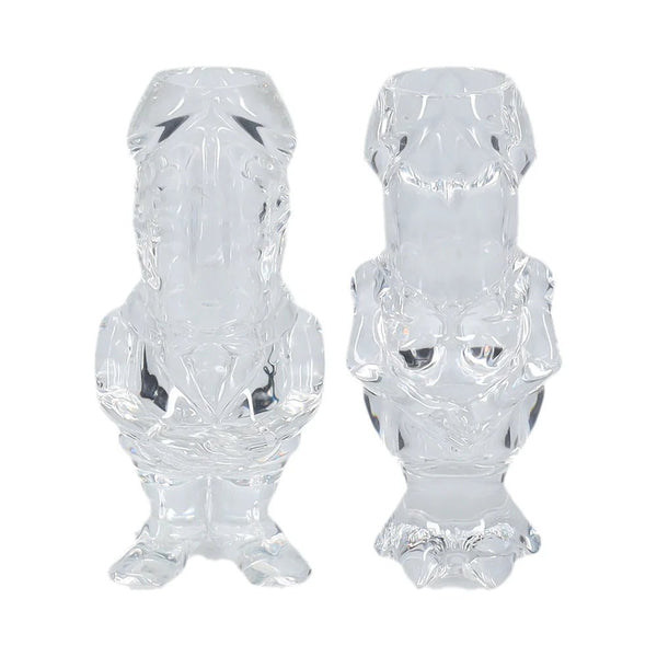 The Dickheads Couples Tall Shot Glass Clear - TruLuv Novelties