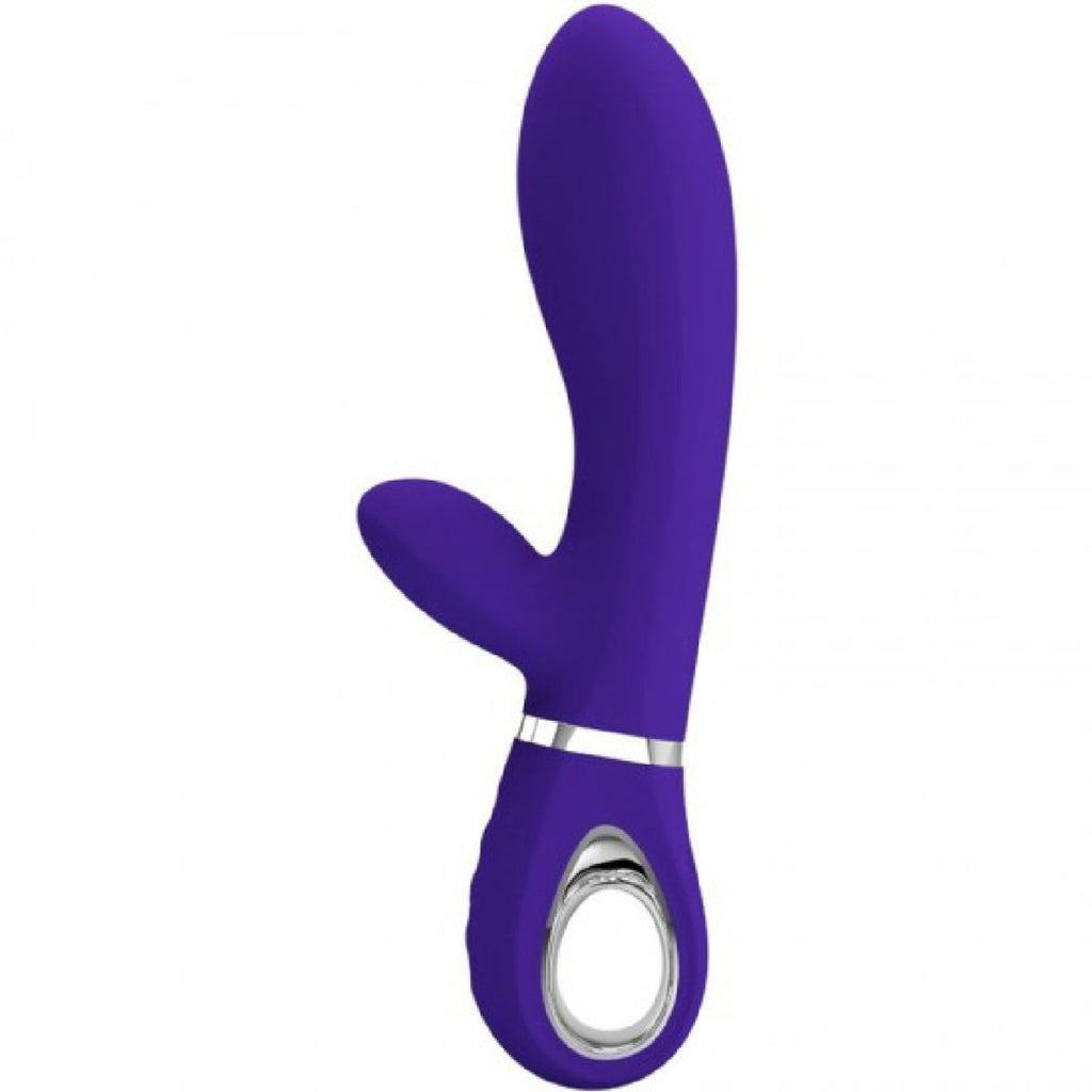 Thomas Super Soft Silicone Rabbit Vibrator - Purple - TruLuv Novelties