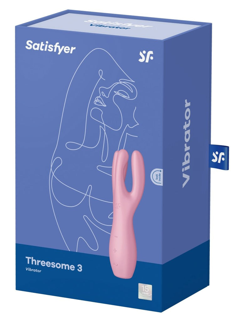 Threesome 3 Vibrator - Pink - TruLuv Novelties