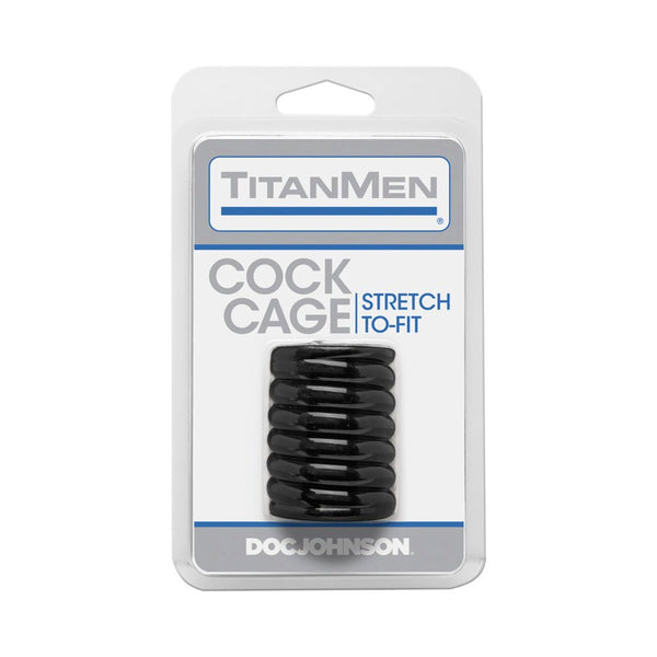 TitanMen - Cock Cage Black - TruLuv Novelties