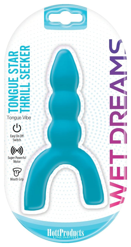 Tongue Star Thrill Seaker Tongue Vibe - Blue - TruLuv Novelties