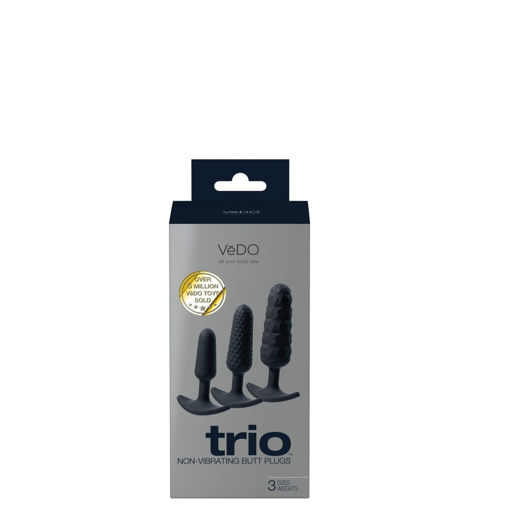 Trio Non - Vibrating Butt Plug Set - Blue - TruLuv Novelties