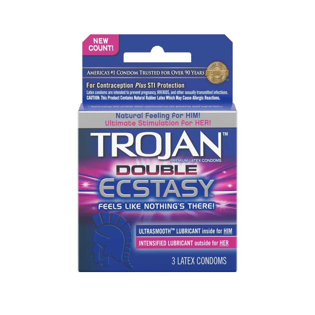 Trojan Double Ecstasy - 3 Pack - TruLuv Novelties