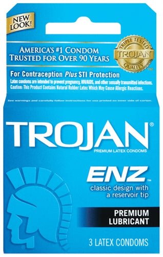 Trojan Enz Lubricated - 3 Pack - TruLuv Novelties