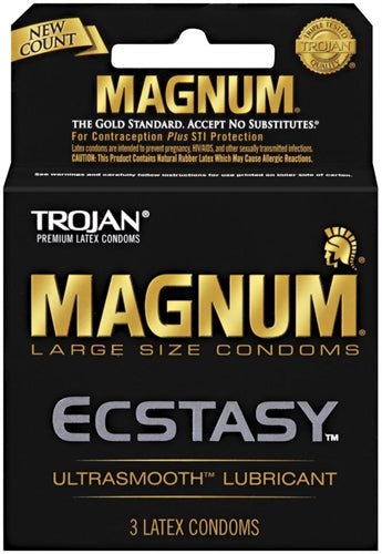 Trojan Magnum Ecstasy - 3 Pack - TruLuv Novelties