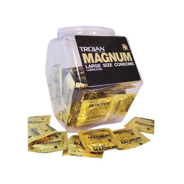Trojan Magnum Large Size Latex Condoms (Bowl of 40) - TruLuv Novelties