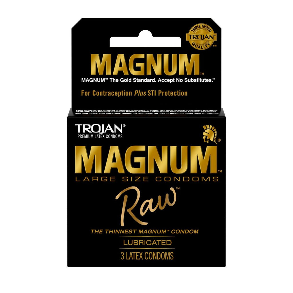 Trojan Magnum Raw 3 Ct Condoms - TruLuv Novelties