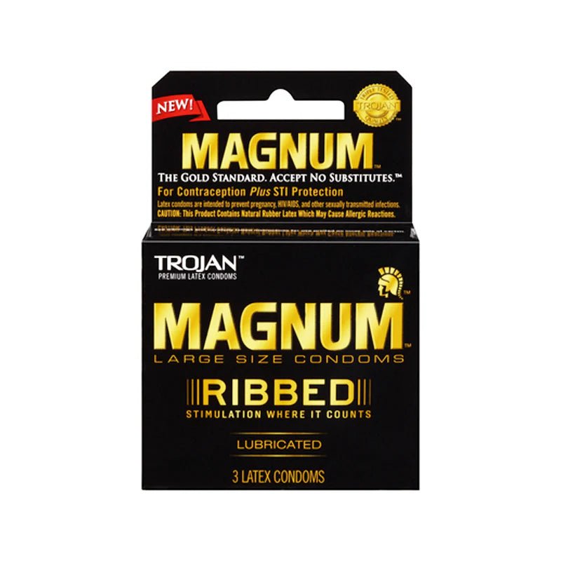 Trojan Magnum Ribbed 3pk - TruLuv Novelties