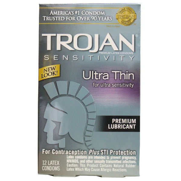 Trojan Sensitivity Ultra Thin (12pk) - TruLuv Novelties