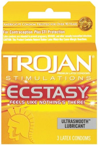 Trojan Ultra Ribbed Ecstasy - 3 Pack - TruLuv Novelties