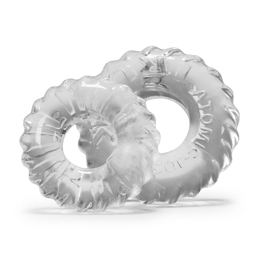 Truckt 2 Piece Cockring Set Atomic Jock - Clear - TruLuv Novelties