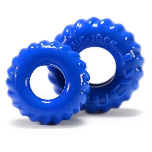 Truckt 2 Piece Cockring Set Atomic Jock - Police Blue - TruLuv Novelties