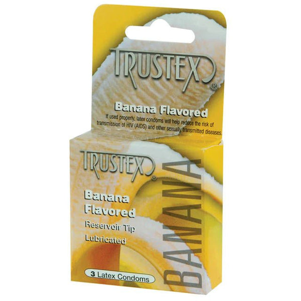 Trustex Flavored Condoms (Banana/ 3 Pack) - TruLuv Novelties