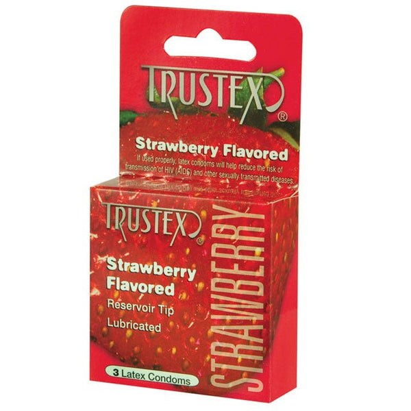 Trustex Flavored Condoms (Strawberry/3 Pack) - TruLuv Novelties