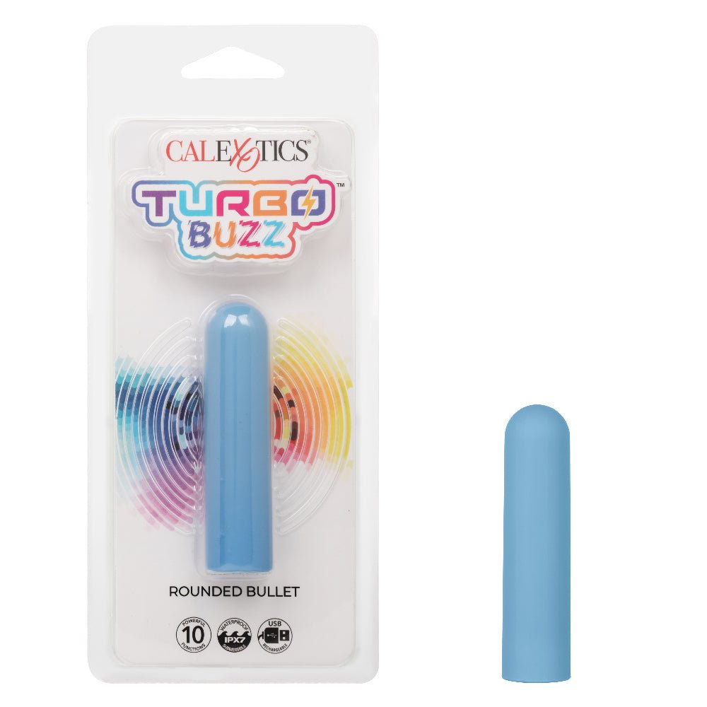 Turbo Buzz Rounded Bullet - Blue - TruLuv Novelties