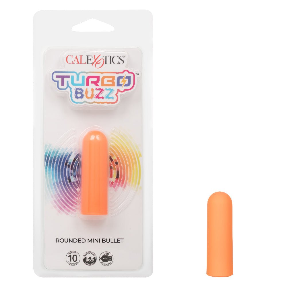 Turbo Buzz Rounded Mini Bullet - Orange - TruLuv Novelties