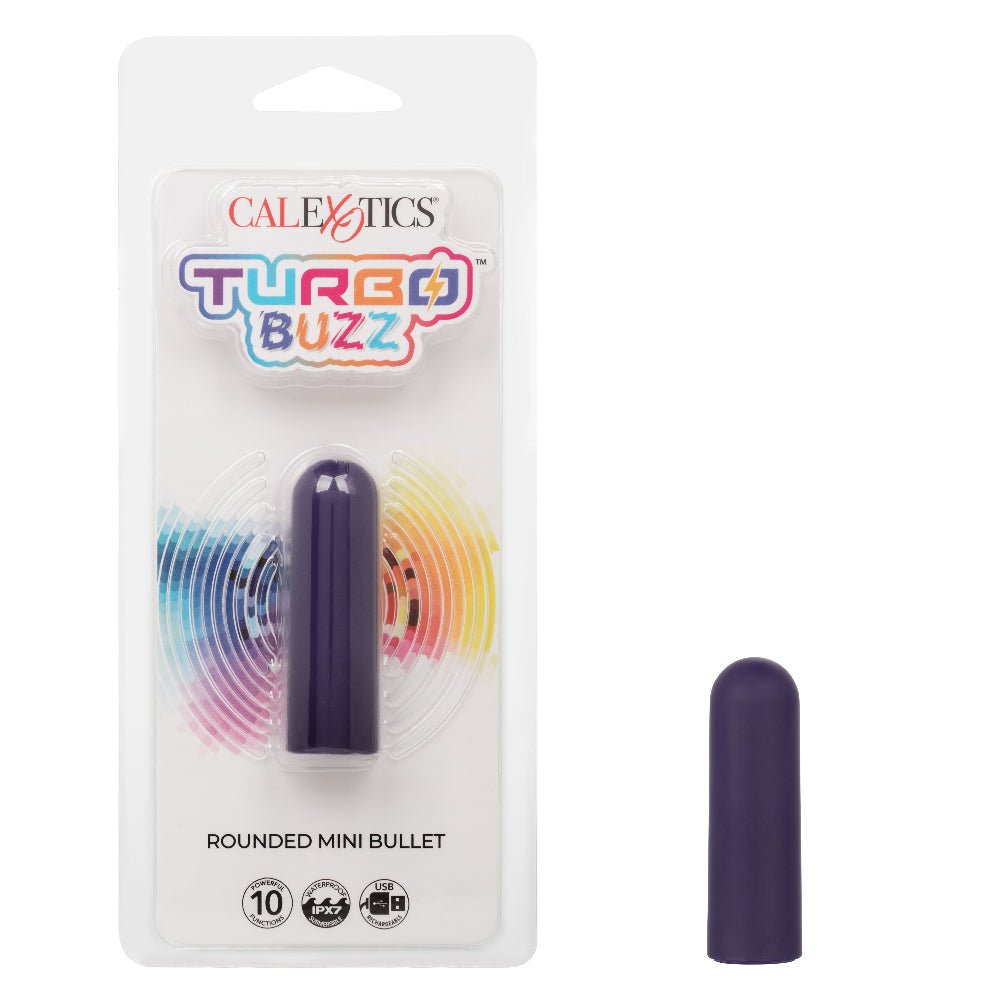 Turbo Buzz Rounded Mini Bullet - Purple - TruLuv Novelties