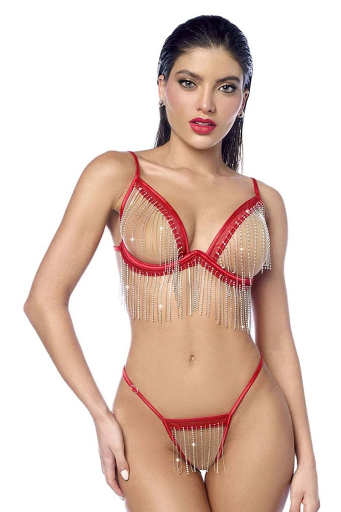 Two Piece Set - Large/xl - Red - TruLuv Novelties