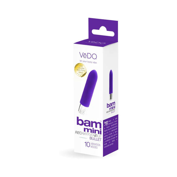 VeDO Bam Mini Rechargeable Bullet Vibe - Indigo - TruLuv Novelties