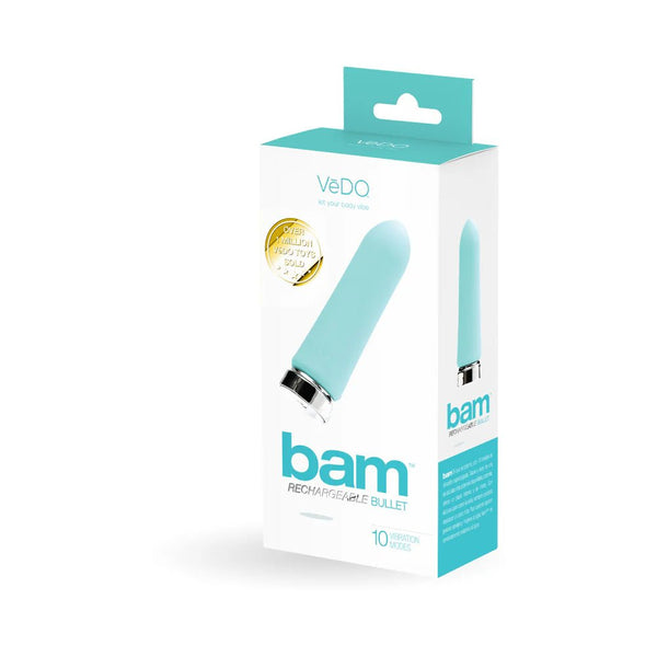 VeDO Bam Rechargeable Bullet - Tease Me Turquoise - TruLuv Novelties