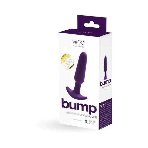 VeDO Bump Rechargeable Anal Vibe - Deep Purple - TruLuv Novelties