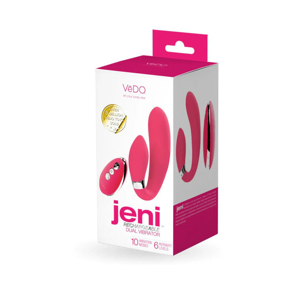 VeDO Jeni C - Shaped Dual Motor Vibe with Remote Pink - TruLuv Novelties