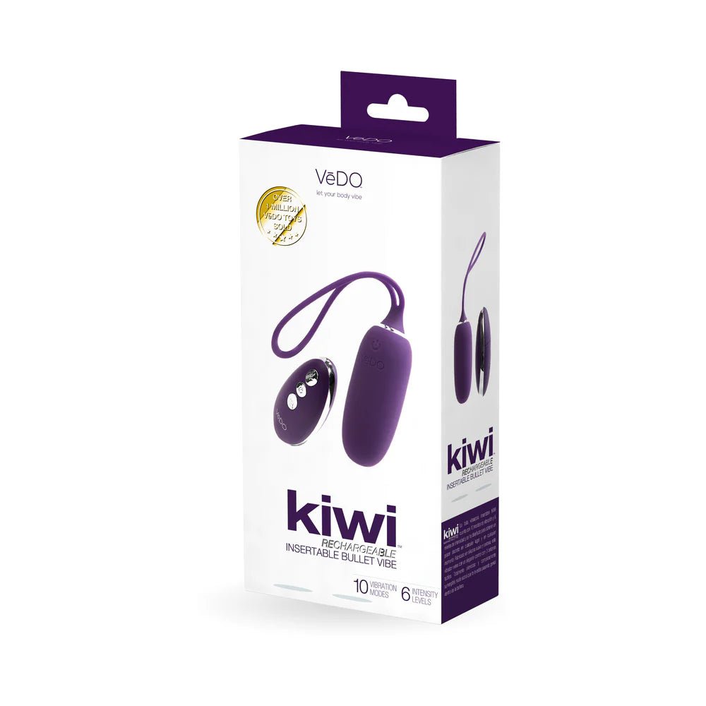 Vedo Kiwi Rechargeable Insertable Bullet Deep Purple - TruLuv Novelties