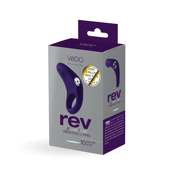 VeDO Rev Rechargeable Vibrating C - Ring Purple - TruLuv Novelties