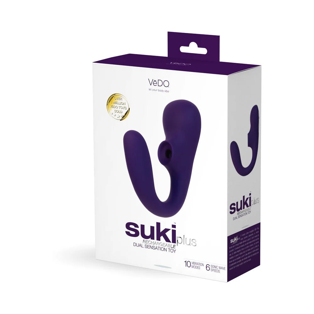 VeDO Suki Plus Rechargeable Dual Sonic Vibe Deep Purple - TruLuv Novelties