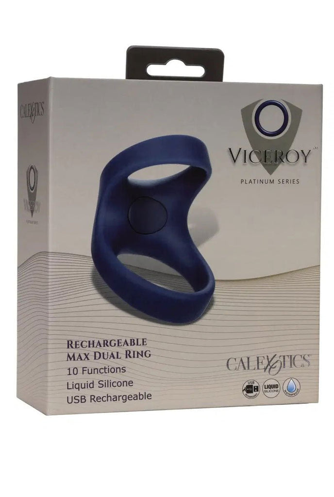 Viceroy Rechargeable Max Dual Ring - Blue - TruLuv Novelties