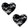 Vogue Black Lace I Heart U Nipztix Pasties - TruLuv Novelties