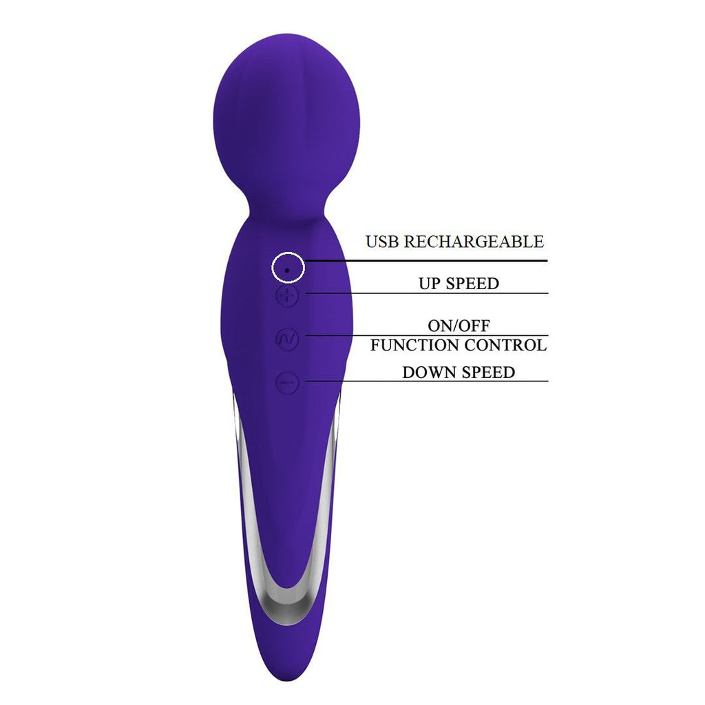 Walter Super Soft Silicone Wand - Violet - TruLuv Novelties