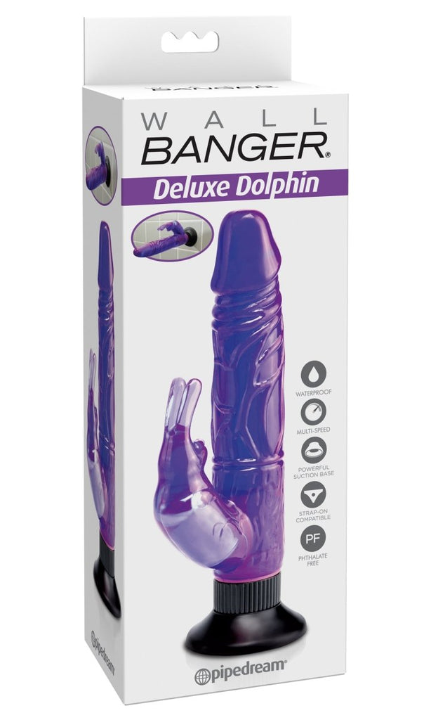 Waterproof Bunny Wall Bangers Deluxe - Purple - TruLuv Novelties