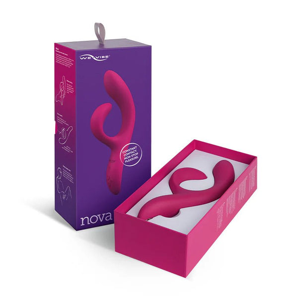 We - Vibe Nova 2 Rechargeable Flexible Silicone Rabbit Vibrator Pink - TruLuv Novelties