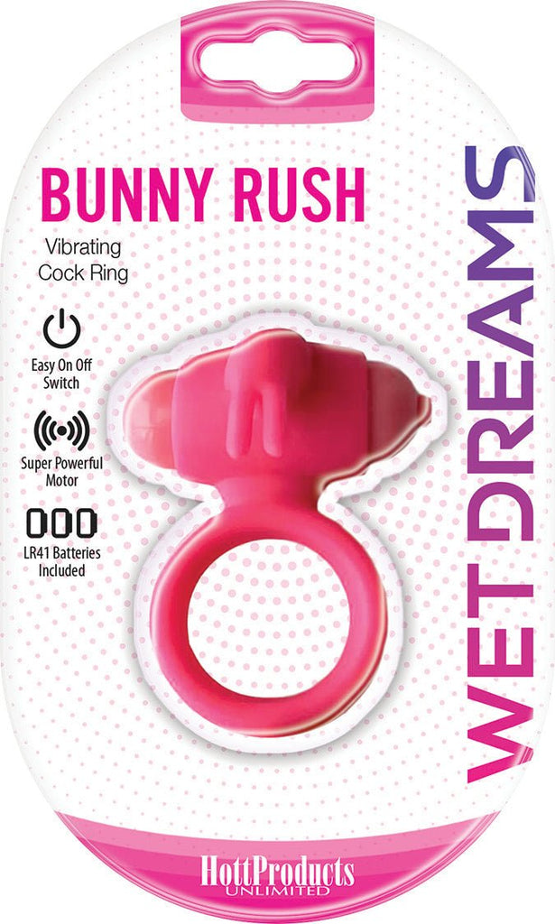 Wet Dreams - Bunny Buster Cock Ring With Turbo Bunny Motor - Pink - TruLuv Novelties