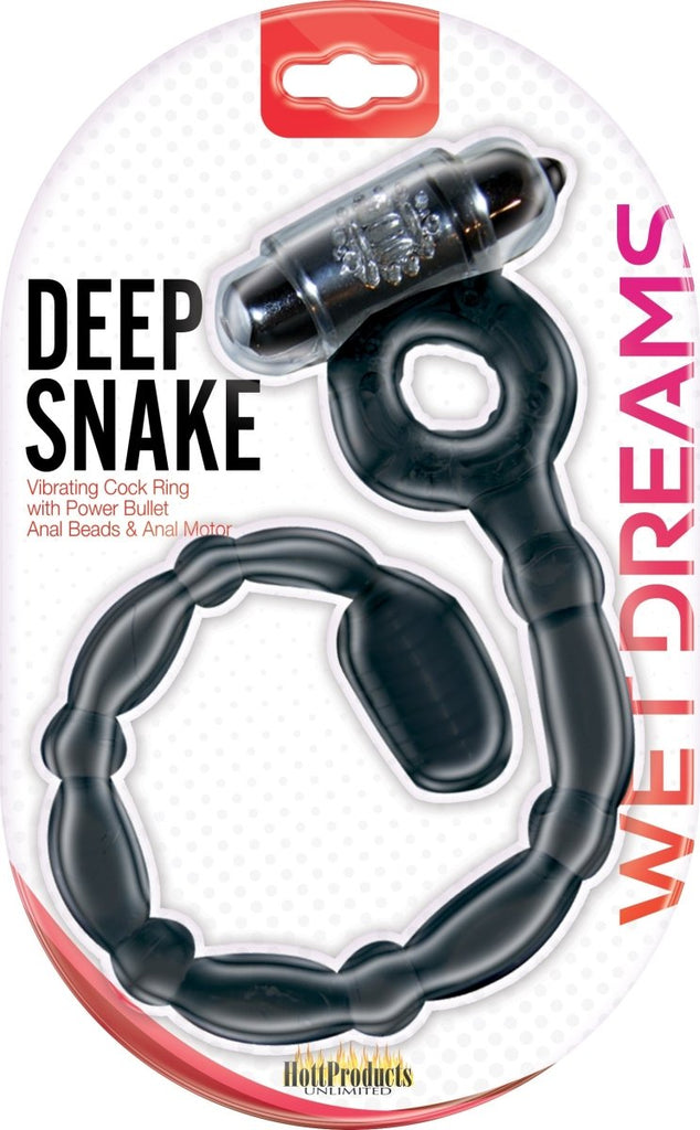 Wet Dreams Deep Snake - Black - TruLuv Novelties