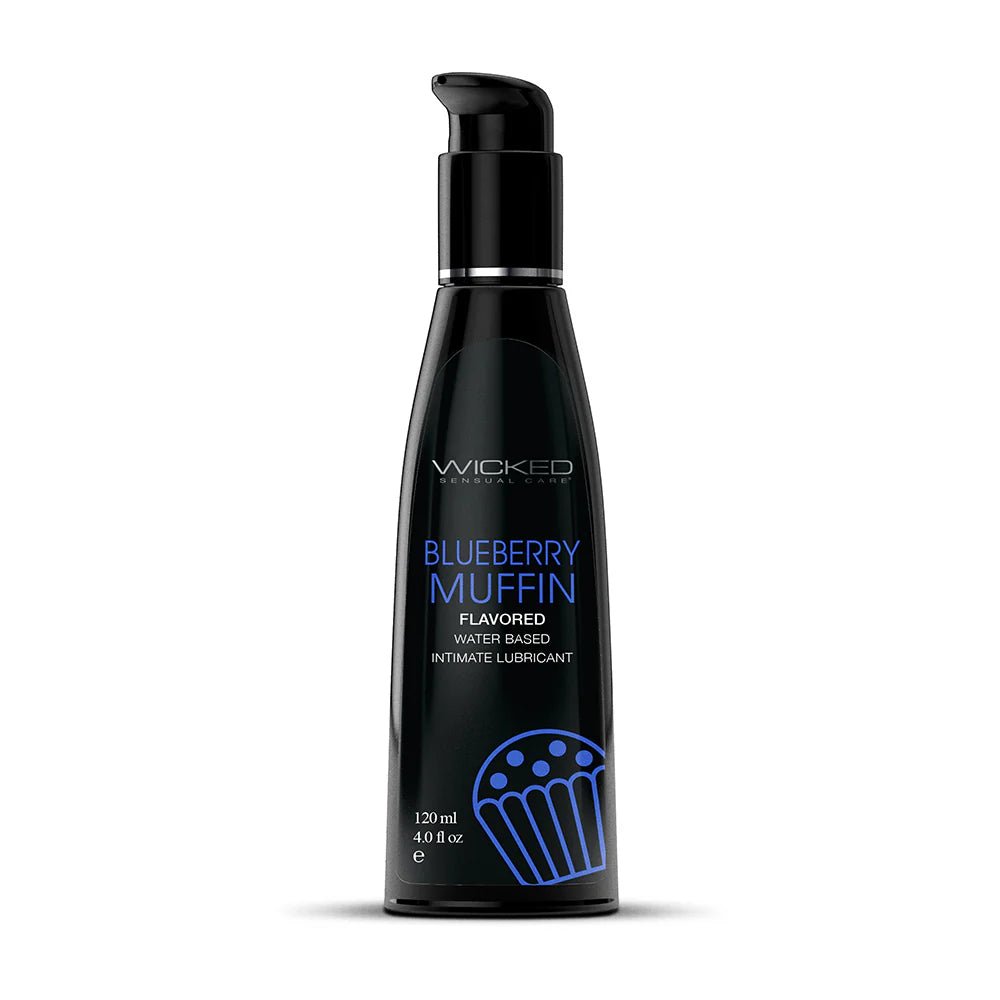Wicked Aqua Blueberry Muffin Water - Based Lubricant 4 oz. - TruLuv Novelties