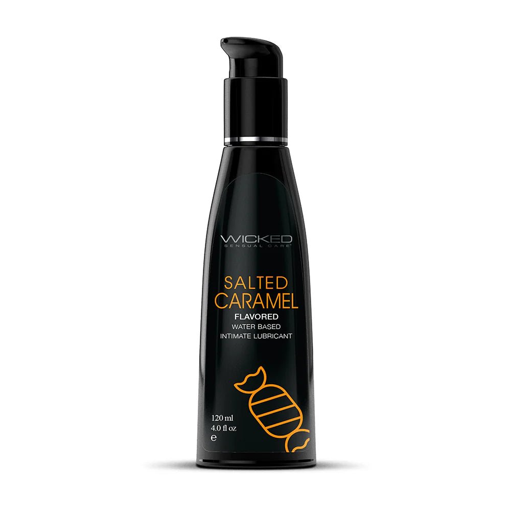 Wicked Aqua Salted Caramel Water - Based Lubricant 4 oz. - TruLuv Novelties