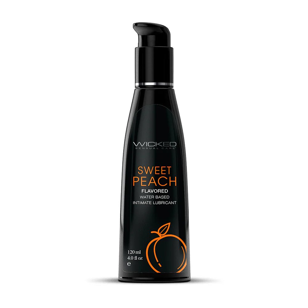 Wicked Aqua Sweet Peach Water - Based Lubricant 4 oz. - TruLuv Novelties