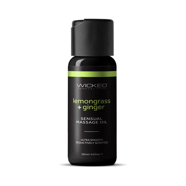 Wicked Lemongrass and Ginger Massage Oil 4 oz. - TruLuv Novelties