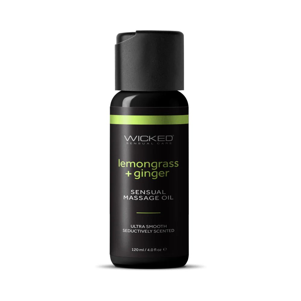 Wicked Lemongrass and Ginger Massage Oil 4 oz. - TruLuv Novelties