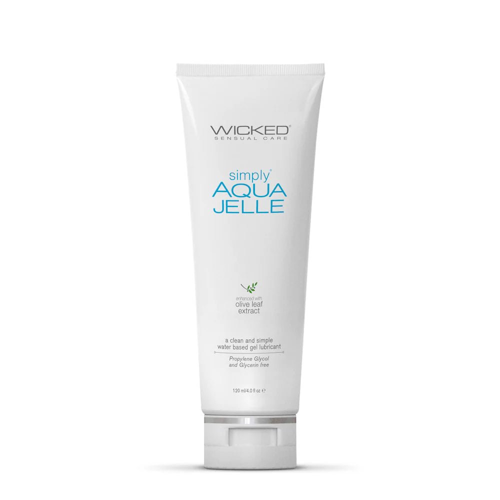 Wicked Simply Aqua Jelle Water Based Lubricant 4 oz. - TruLuv Novelties