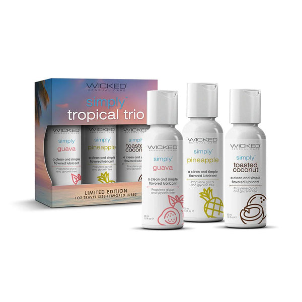 Wicked Simply Aqua Tropical Trio 1 oz. - TruLuv Novelties