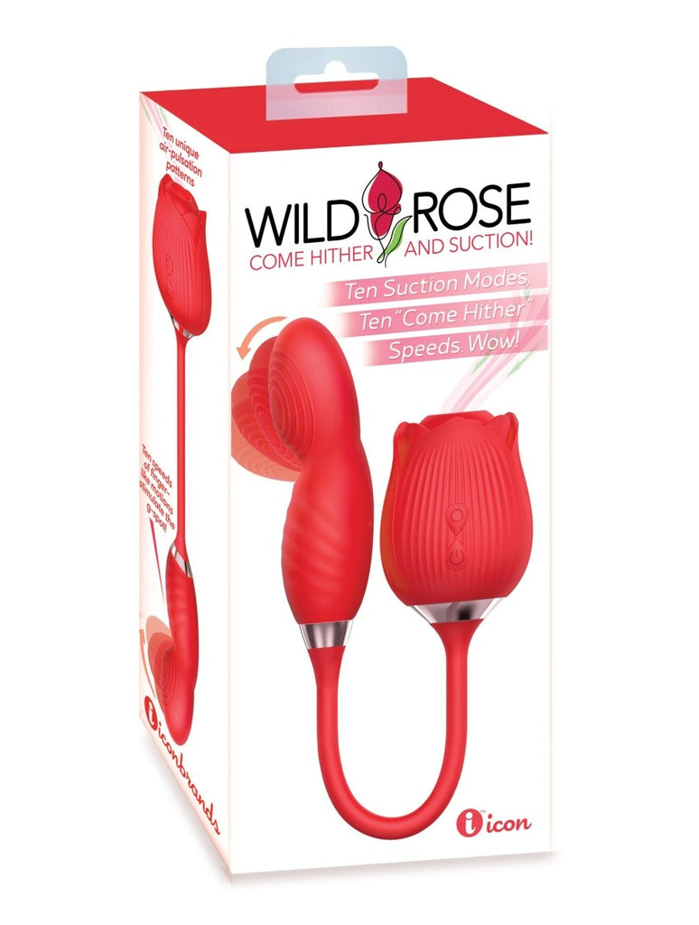 Wild Rose Come Hither and Suction - Red - TruLuv Novelties