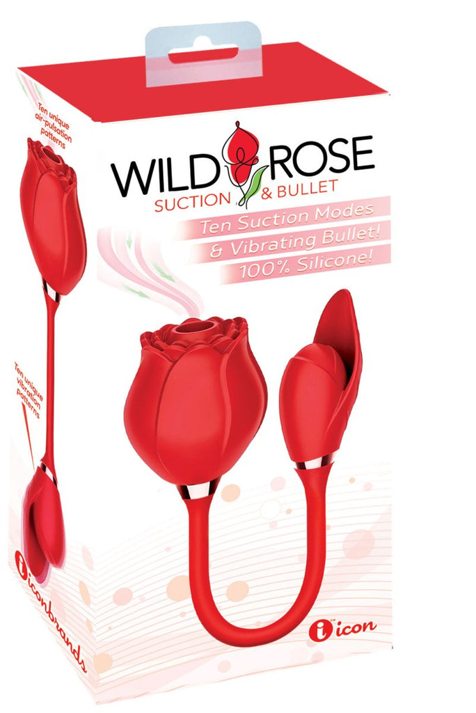 Wild Rose Suction and Bullet - Red - TruLuv Novelties